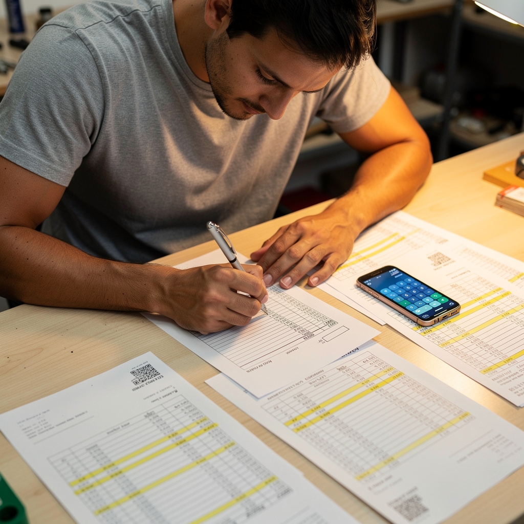 Emprendedor calculando food cost con datos de su negocio